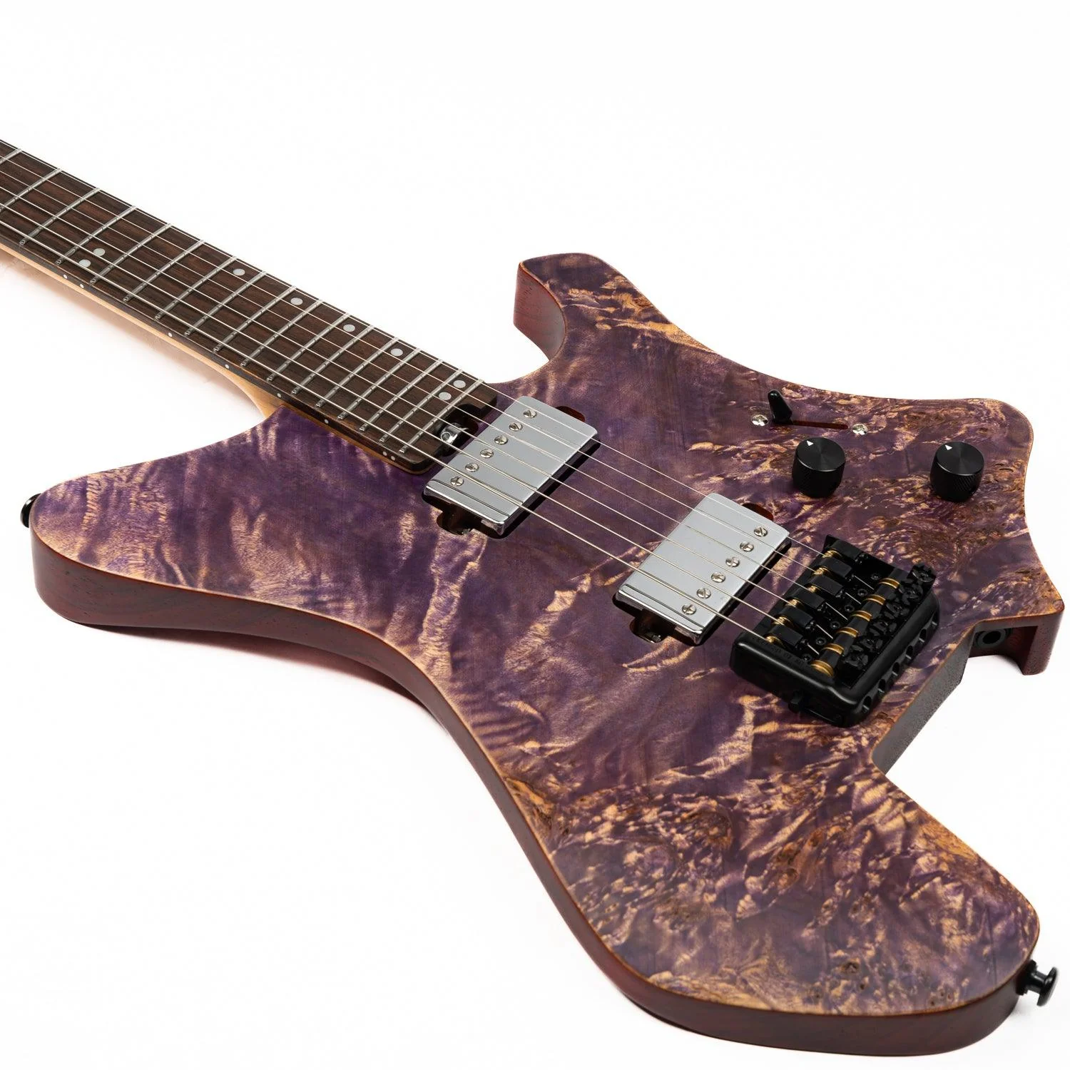Eart Guitars, GW2 Solid Body Headless Electric Guitars, Right Handed Model Satin Finish , Purple - Image 6