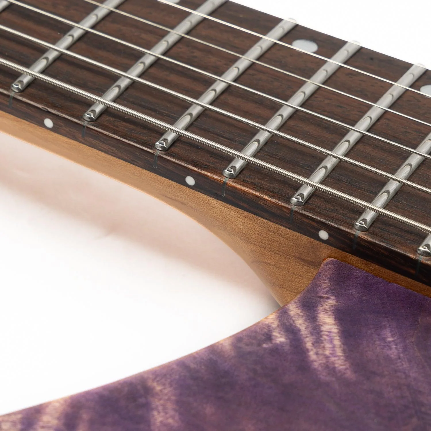 Eart Guitars, GW2 Solid Body Headless Electric Guitars, Right Handed Model Satin Finish , Purple - Image 7