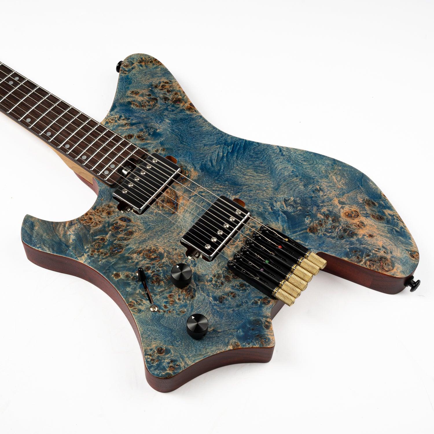 Eart Guitars, GW2L, Left Handed Model Headless Electric Guitars, with Gig bag EHKHG, Blue - Image 6