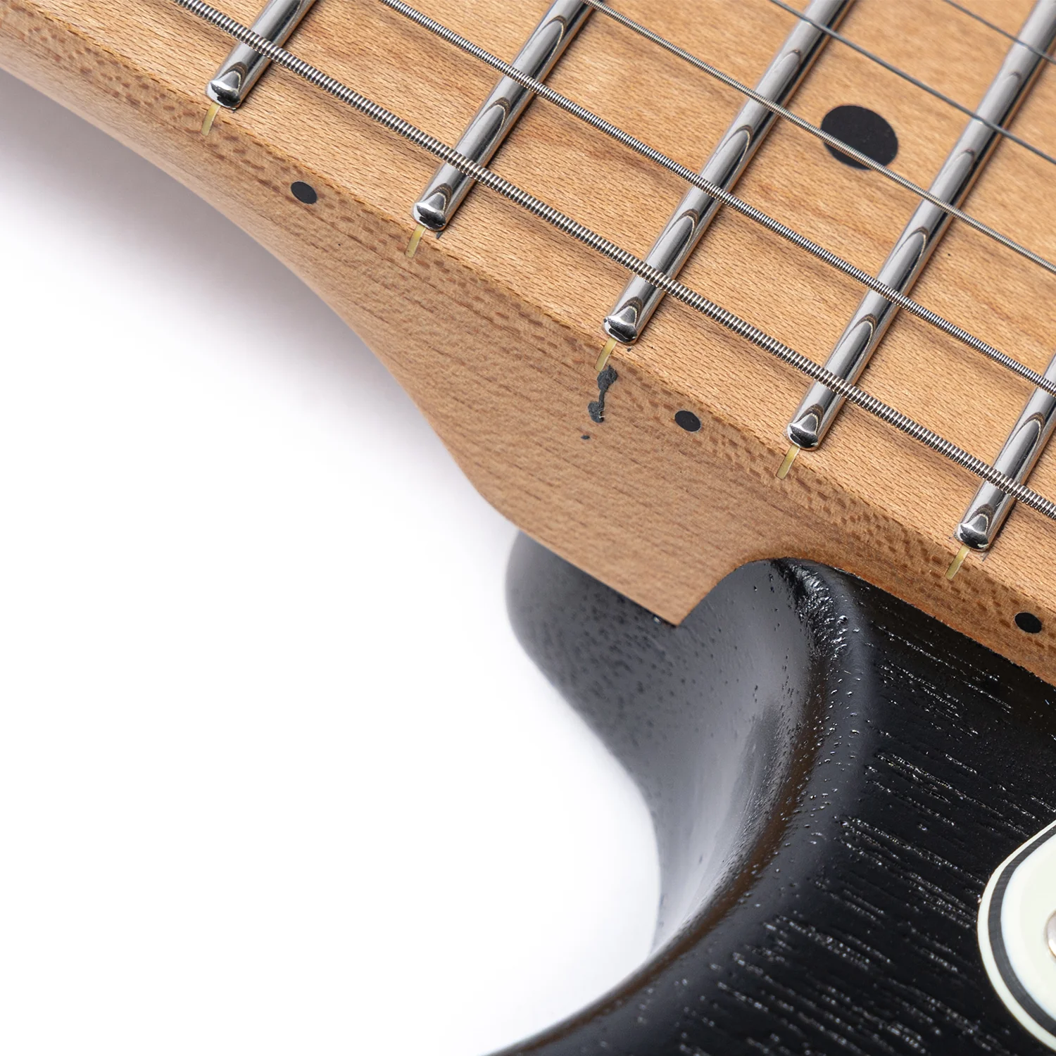 Eart Guitars, Nexus-S1, 25.5" Roasted Mahogany/Maple 22-Fret Electric Guitar – Compound U-C Neck, Stainless Steel Frets, 6-Point Tremolo - Image 4