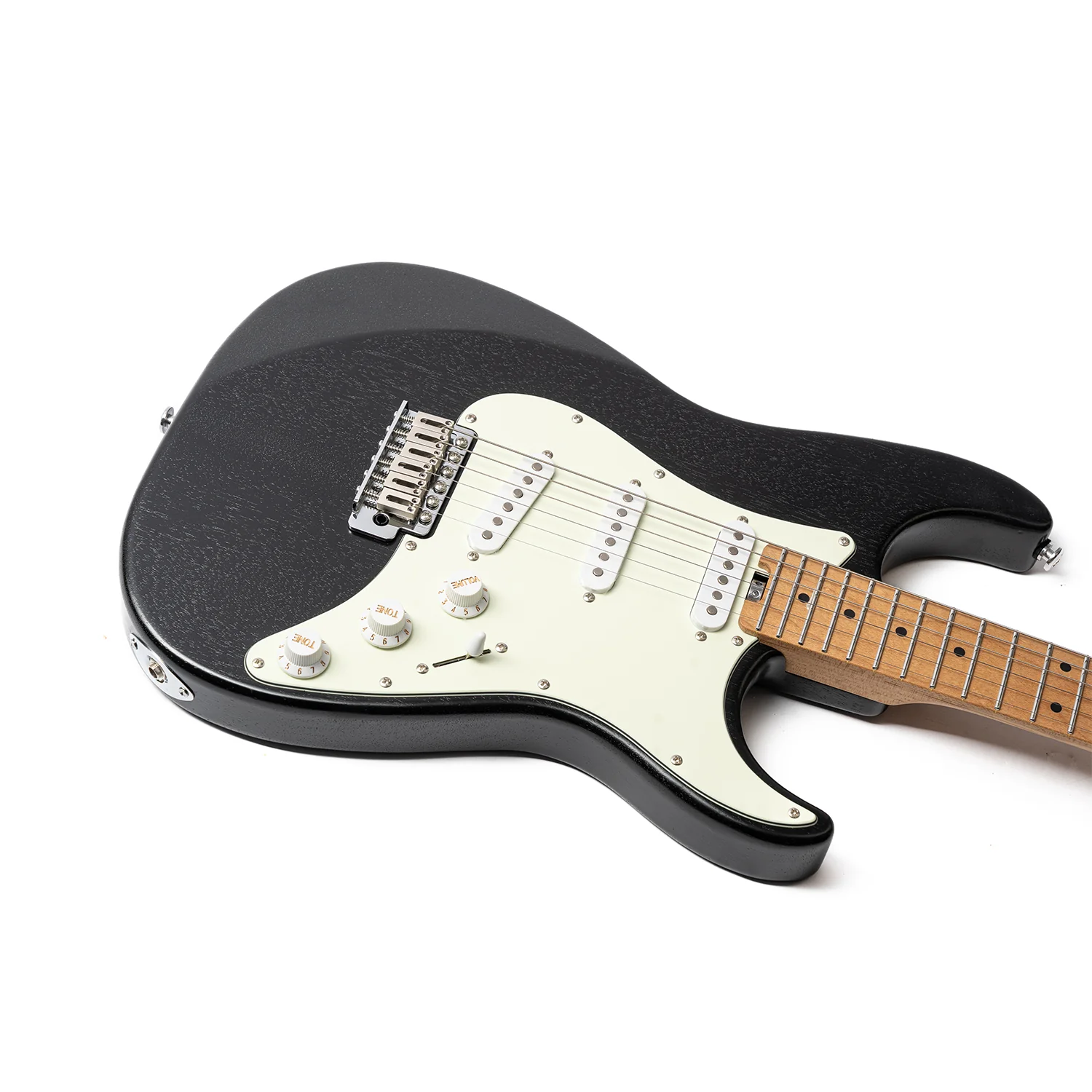 Eart Guitars, Nexus-S1, 25.5" Roasted Mahogany/Maple 22-Fret Electric Guitar – Compound U-C Neck, Stainless Steel Frets, 6-Point Tremolo - Image 5