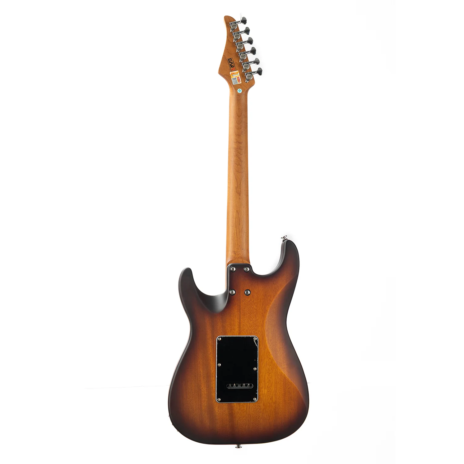 Eart Guitars, Nexus-S2, Electric Guitar Roasted Mahogany Body Canada Maple Neck 25.5" 22 Frets Synchronized Tremolo Pearl Blue/Black/Tobacco Burst - Image 2