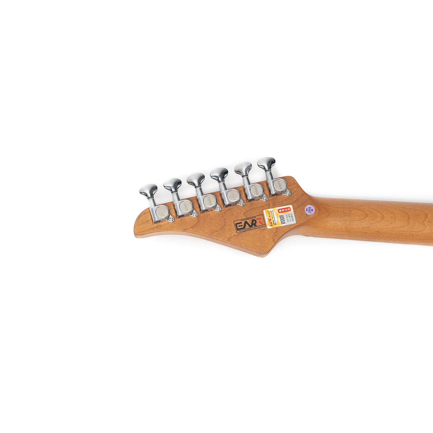 Eart Guitars, Nexus-S2, Electric Guitar Roasted Mahogany Body Canada Maple Neck 25.5" 22 Frets Synchronized Tremolo Pearl Blue/Black/Tobacco Burst - Image 3