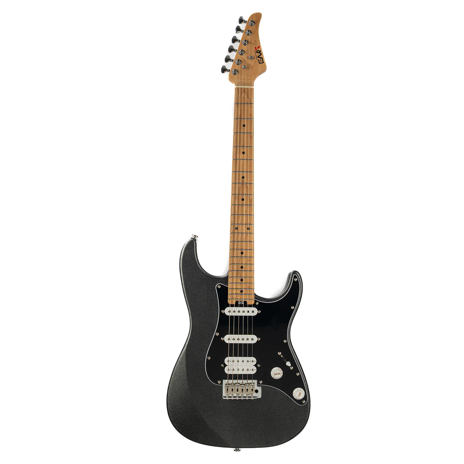 Eart Guitars, Nexus-S2, Electric Guitar Roasted Mahogany Body Canada Maple Neck 25.5" 22 Frets Synchronized Tremolo Pearl Blue/Black/Tobacco Burst - Image 9