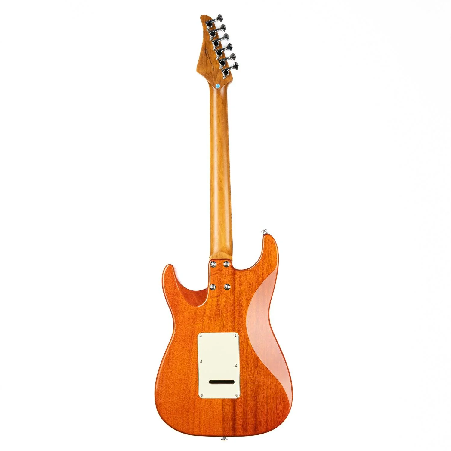 Eart Guitars, NK-C3N, Standard ALV HSS Pickups Modern Roasted Mahogany Electric Guitar, Amber Burst - Image 2