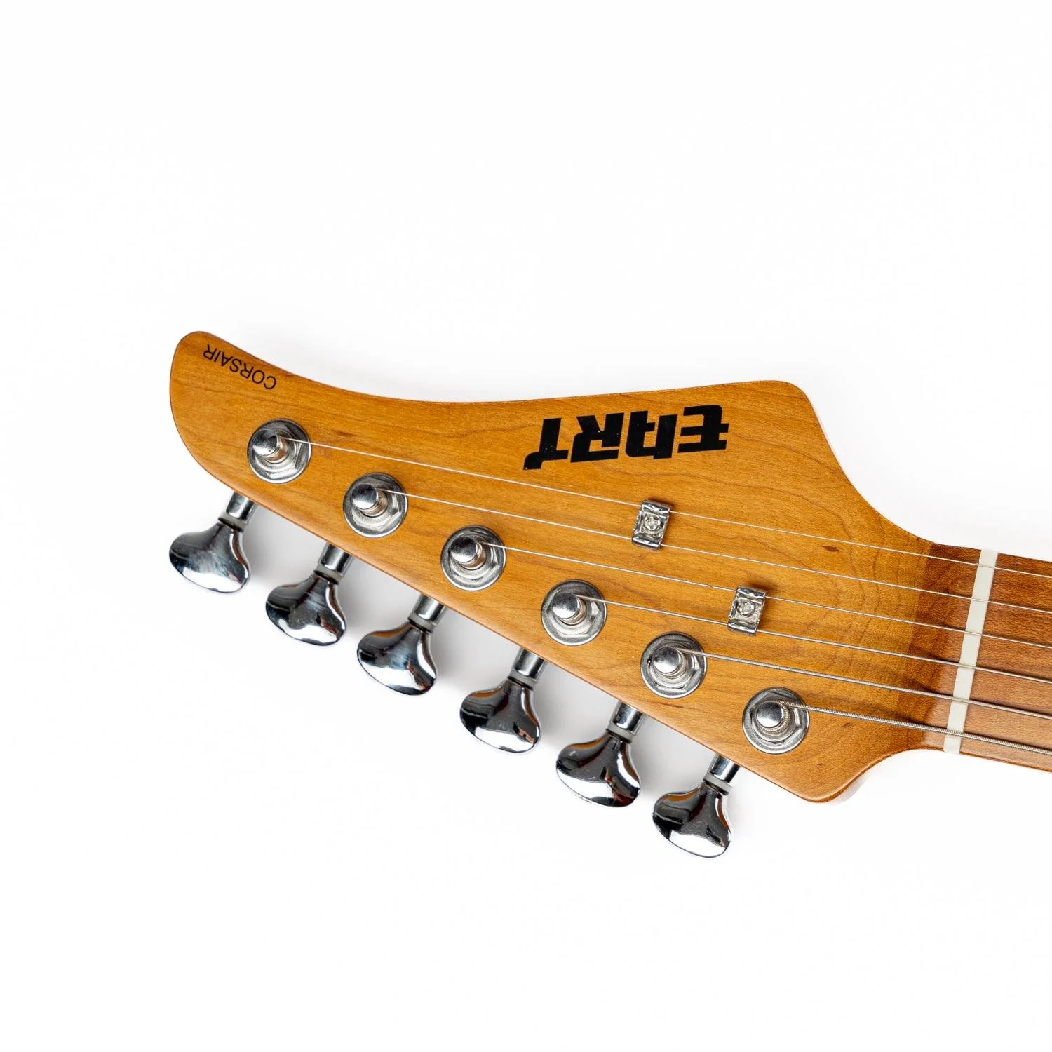 Eart Guitars, NK-C3N, Standard ALV HSS Pickups Modern Roasted Mahogany Electric Guitar, Amber Burst - Image 3