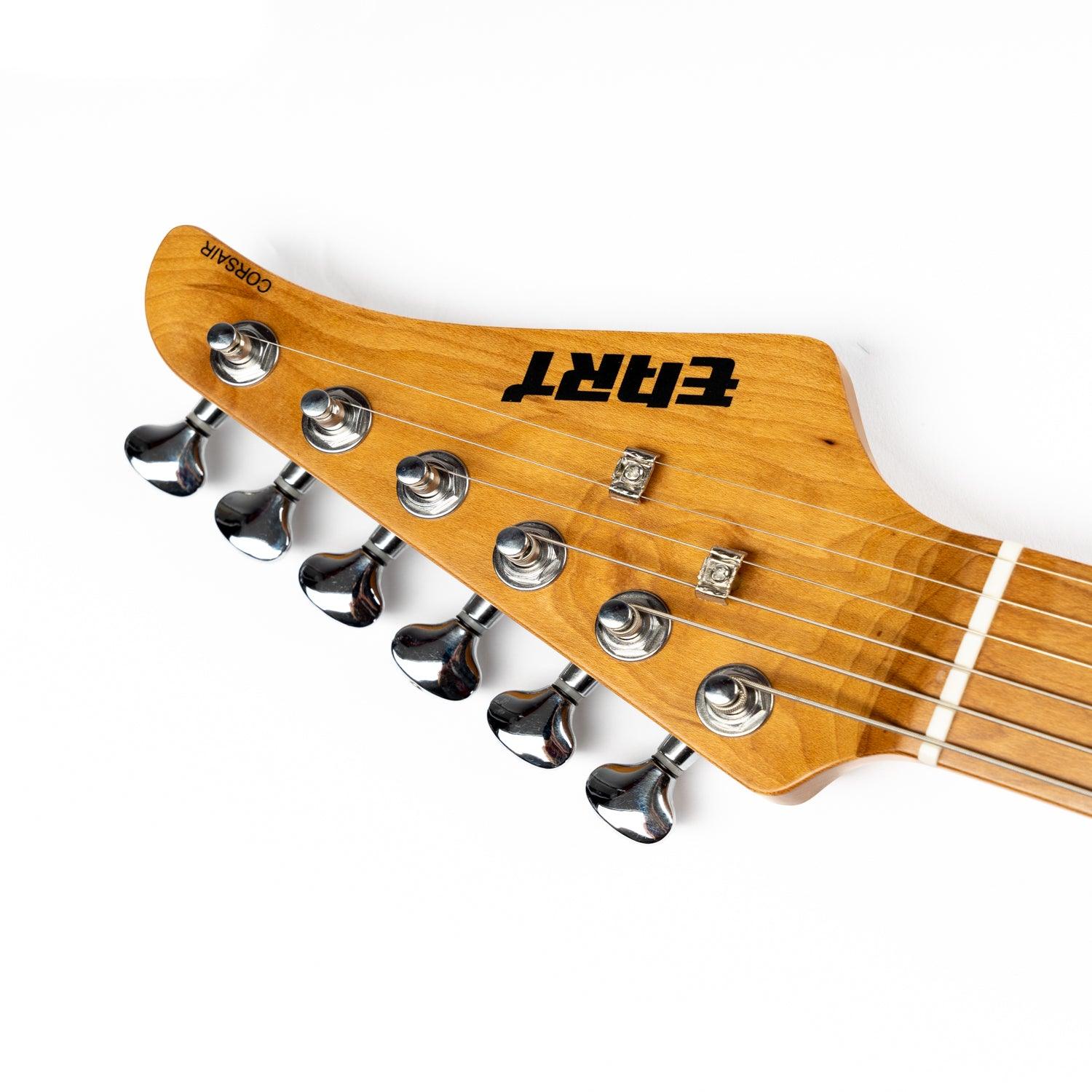 Eart Guitars, NK-C3N, Roasted Bookmatch Mahogany+Flame Maple Body Modern Electric Guitar, Purple - Image 3