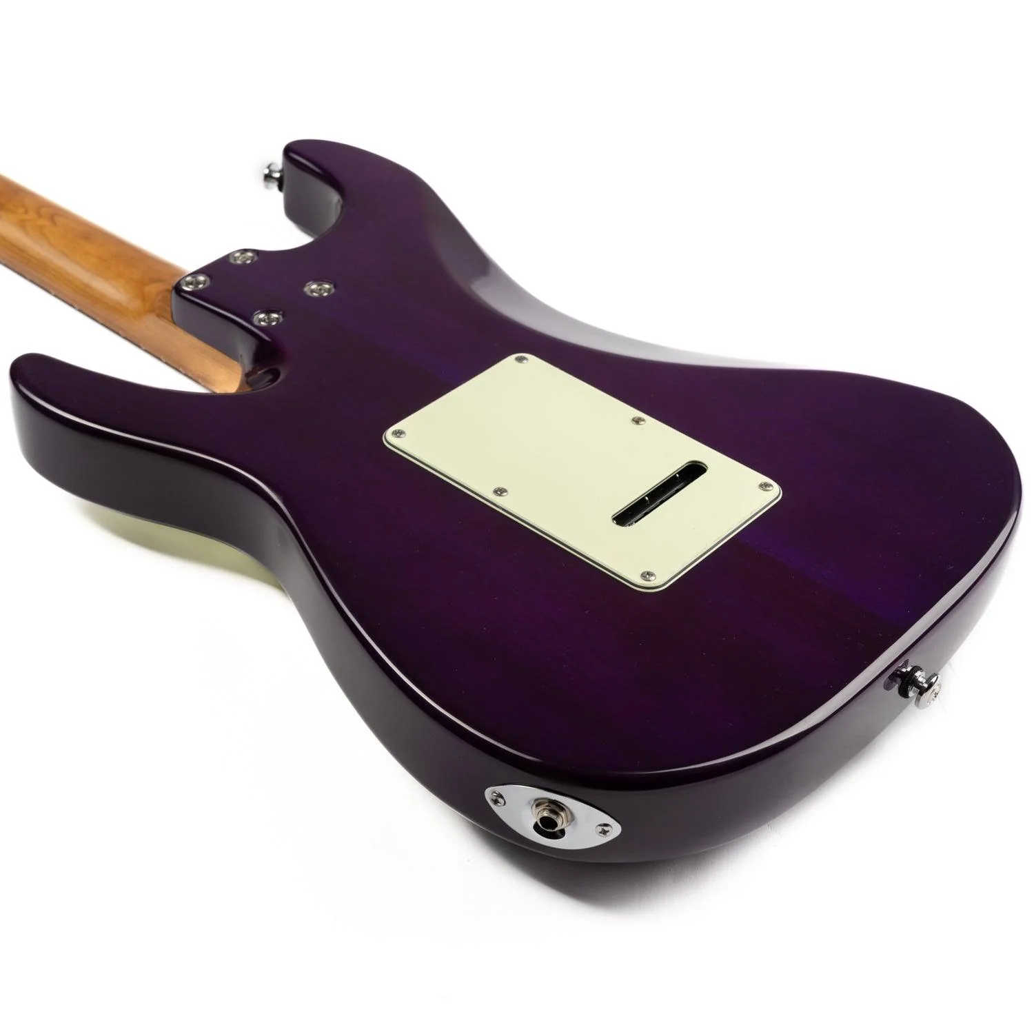 Eart Guitars, NK-C3N, Roasted Bookmatch Mahogany+Flame Maple Body Modern Electric Guitar, Purple - Image 7