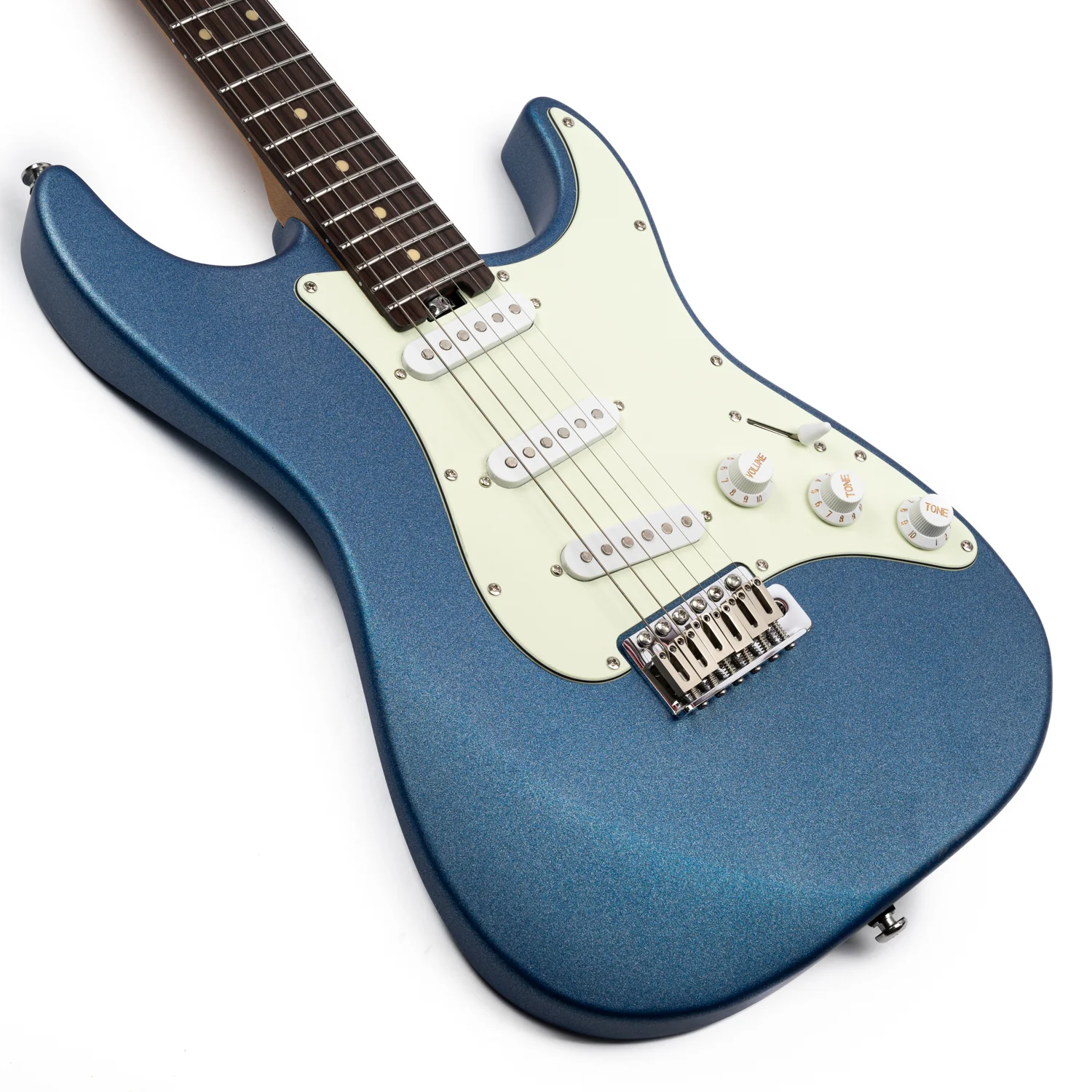 Eart Guitars, NK-VS30, Ceramic Single Coil Pickups Vintage Style Electric Guitar,Blue - Image 6