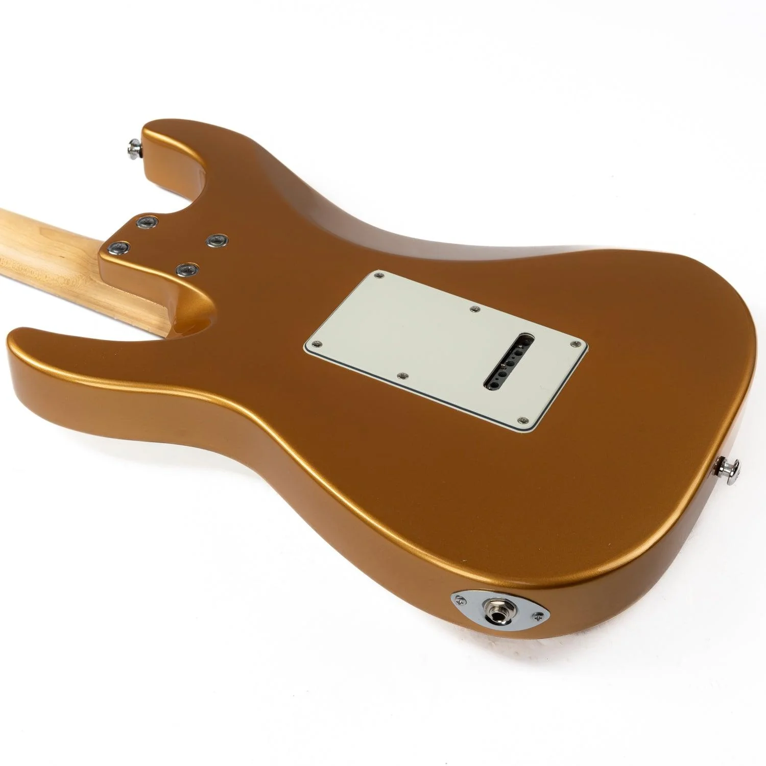 Eart Guitars, NK-VS60, 2-Point Synchronized Tremolo Bridge Alnico V Pickups Classic Electric Guitars, Gold - Image 7
