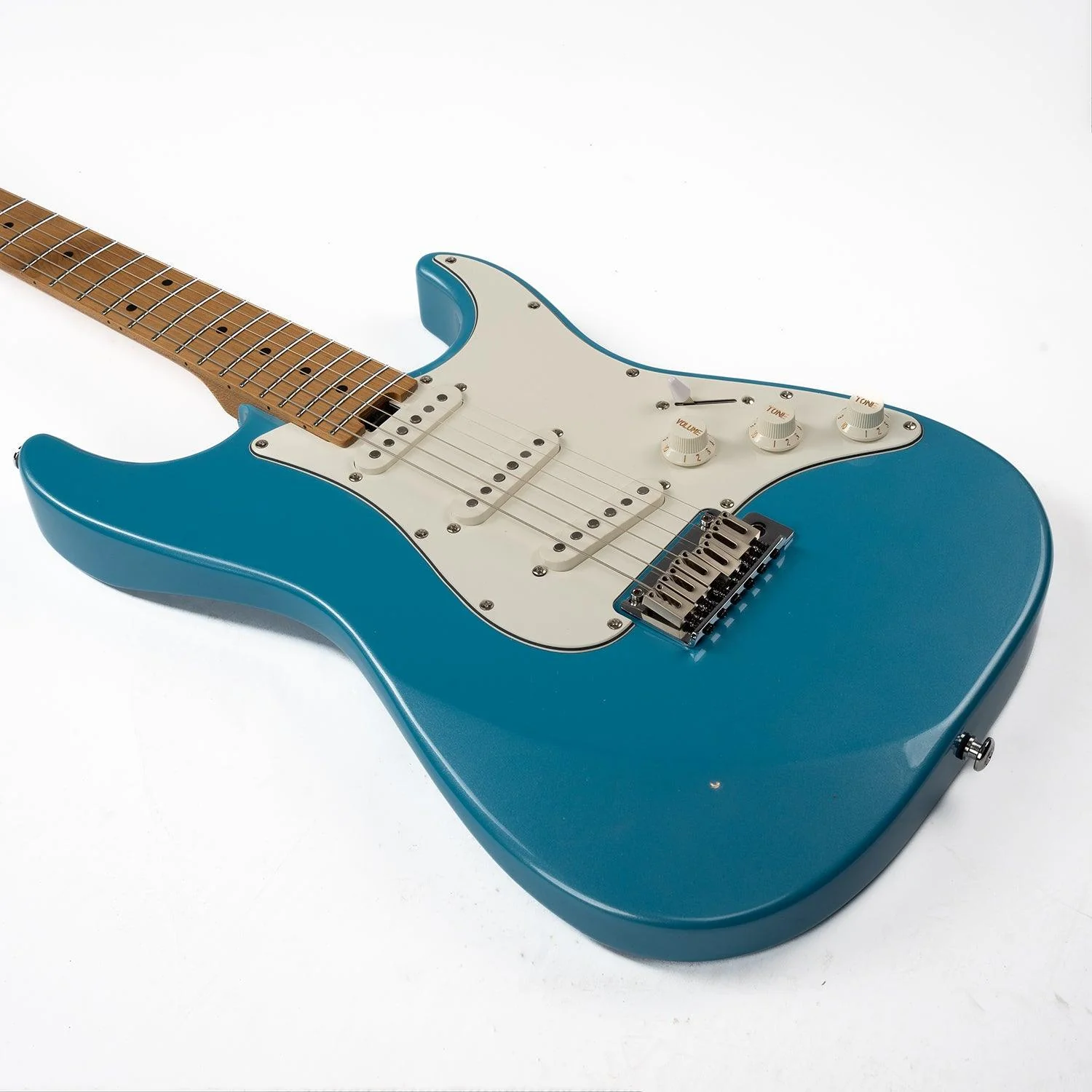Eart Guitars, NK-VS60, 2-Point Synchronized Tremolo Bridge Alnico V Pickups Classic Electric Guitars, Pearl blue - Image 5