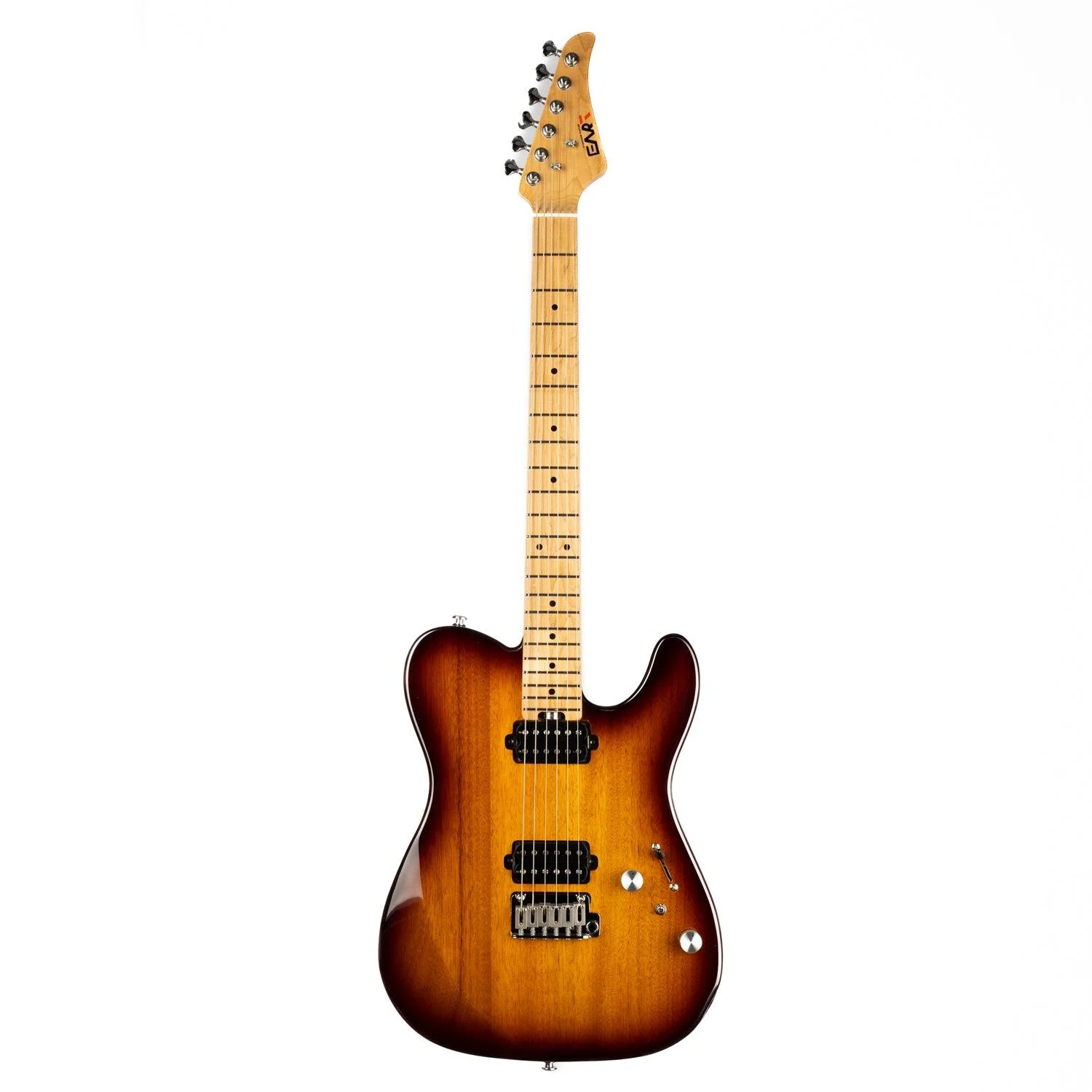 Eart Guitars, TL-380 Solid Body Electric Guitars, Tremolo Humbucker Pickups, Honey Burst