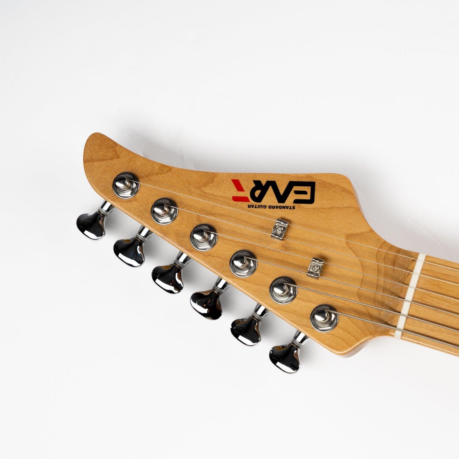 Eart Guitars, TL-380 Solid Body Electric Guitars, Tremolo Humbucker Pickups, Honey Burst - Image 3
