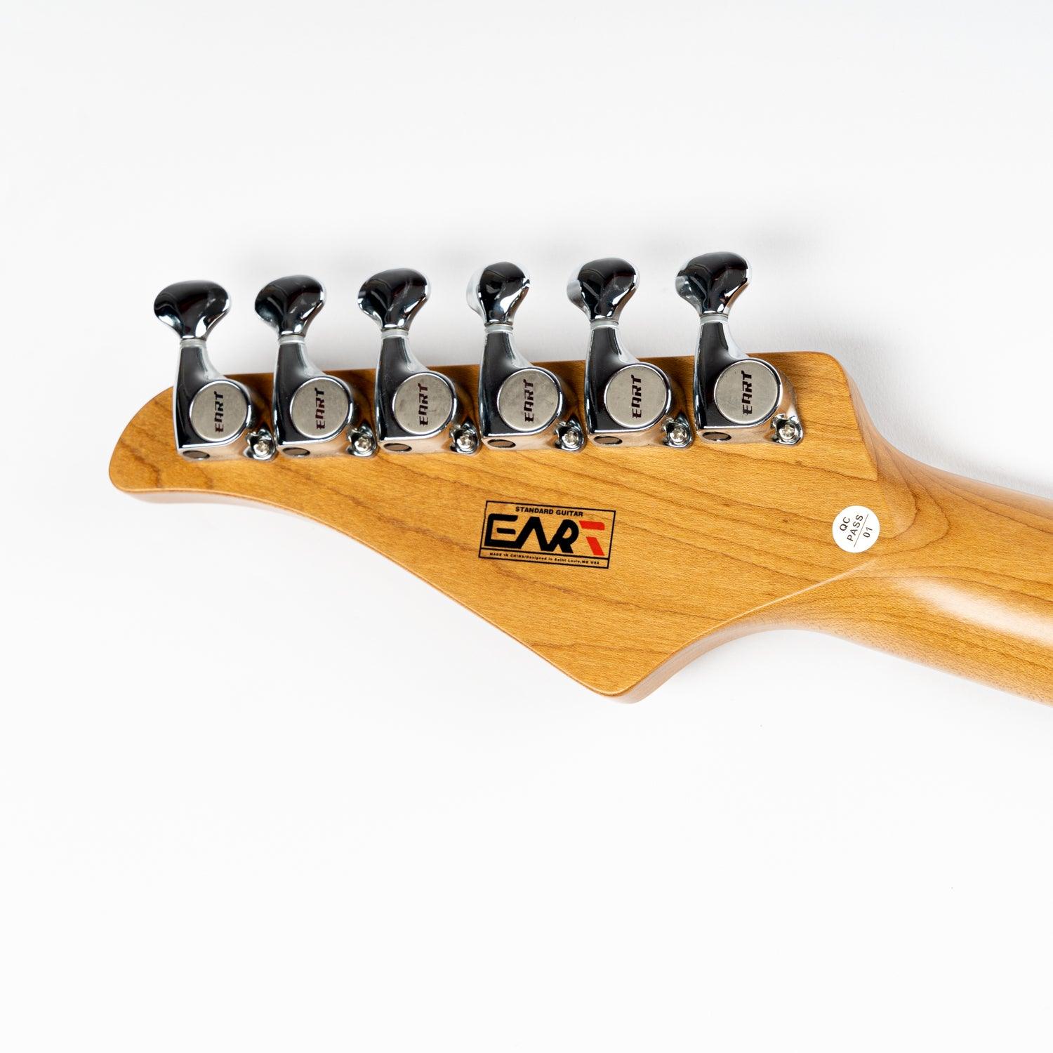 Eart Guitars, TL-380 Solid Body Modern Style Tremolo Humbucker Pickups Electric Guitars, Pearl Blue - Image 4