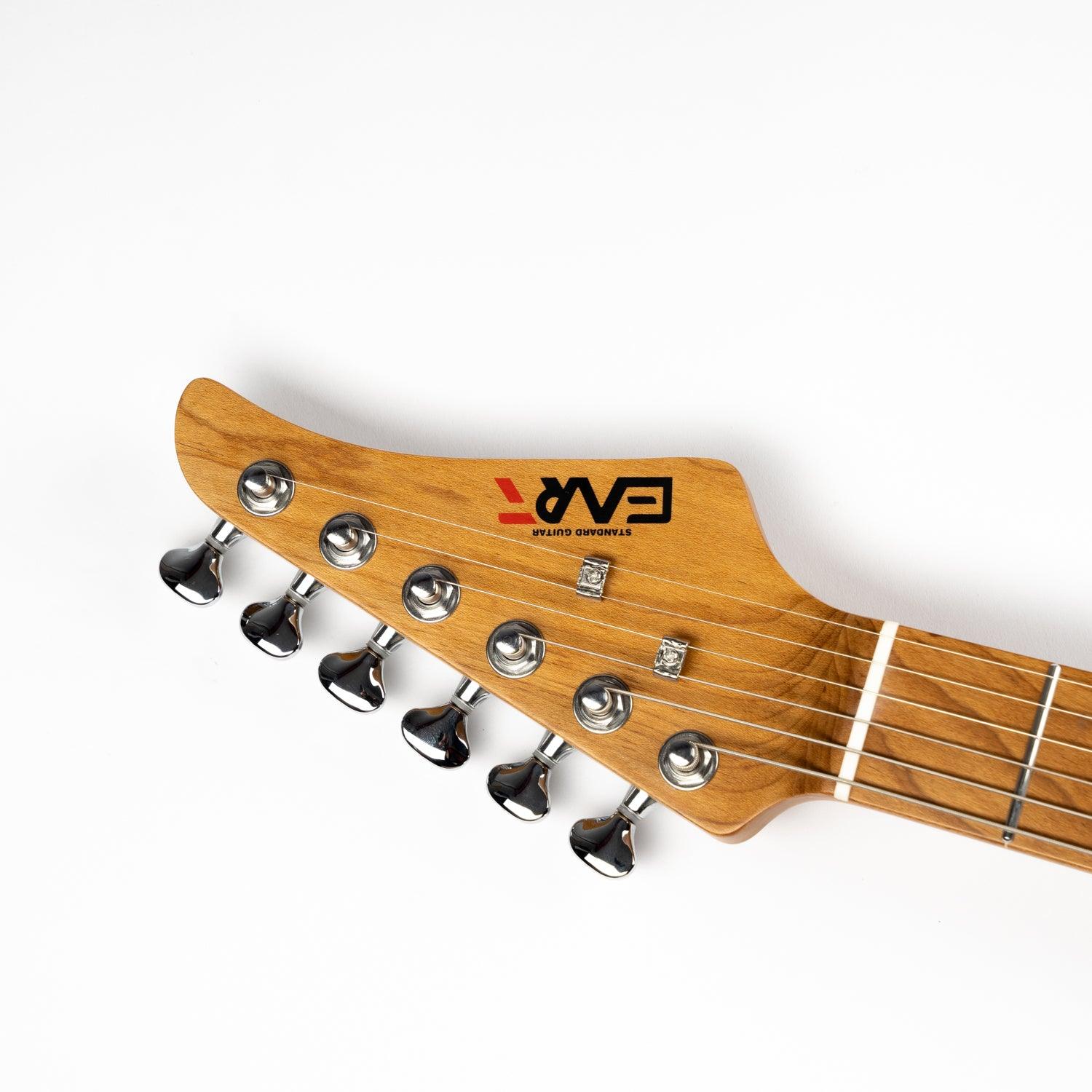 Eart Guitars, TL-380 Full Solid Humbucker Pickups Electric Guitar, Roasted Bookmatch Mahogany Body, Pearl Green - Image 3