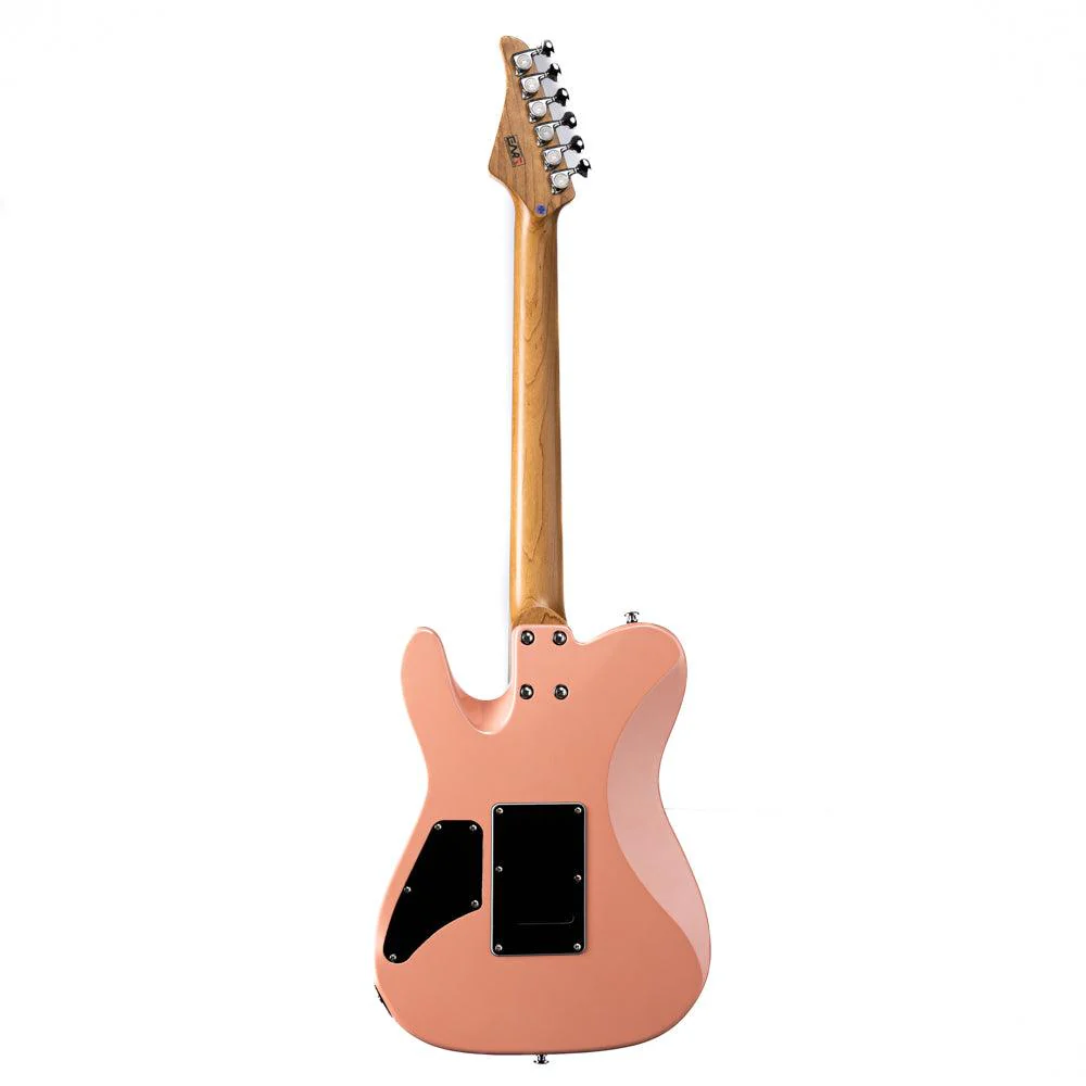 Eart Guitars, TL-380 Full Electric Guitar, 2-Point Synchronized Tremolo Bridge, Humbucker Pickups, Pearl Pink - Image 2