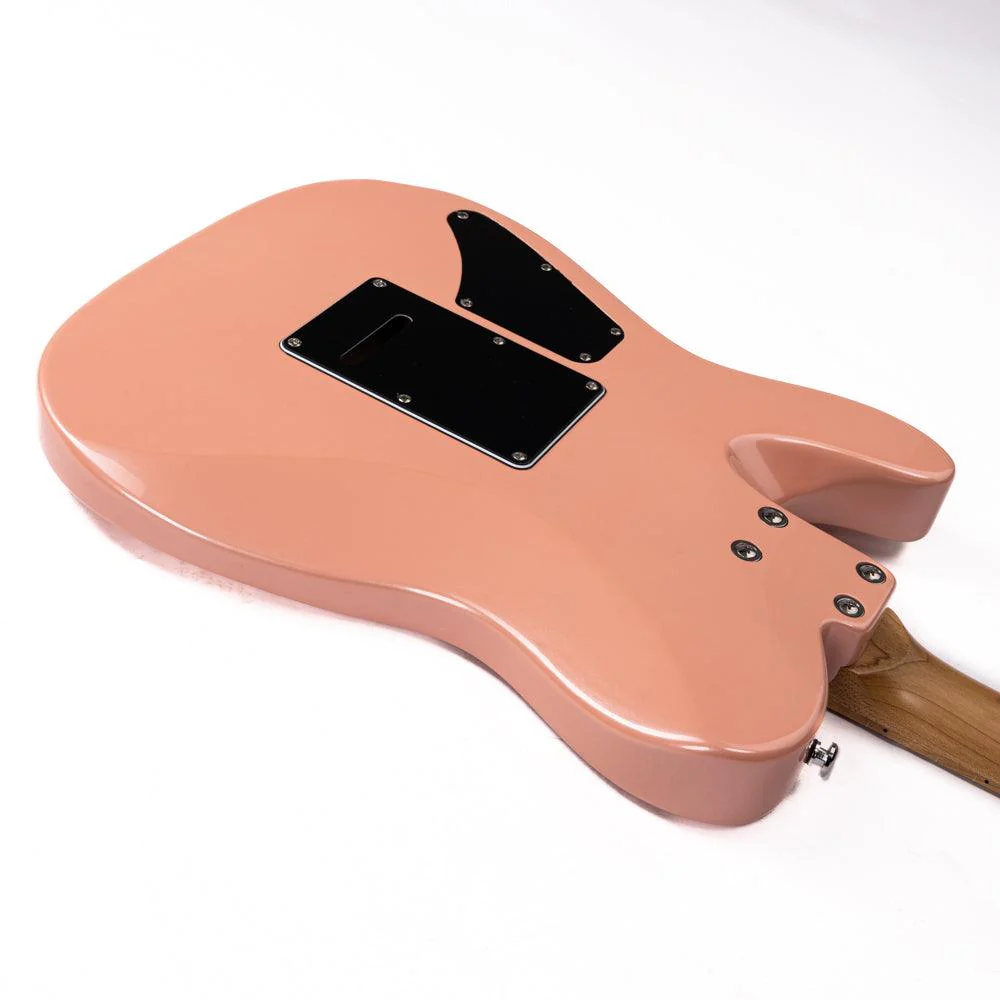 Eart Guitars, TL-380 Full Electric Guitar, 2-Point Synchronized Tremolo Bridge, Humbucker Pickups, Pearl Pink - Image 6