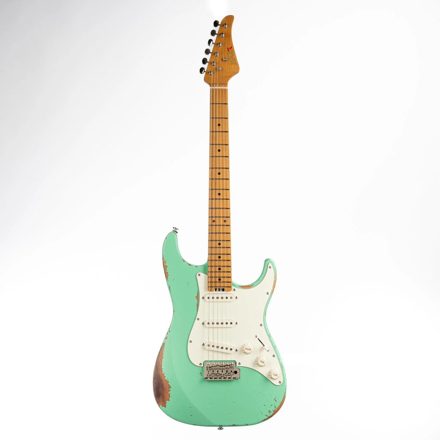 Eart Guitars, Vintage-VS60(M), 6 String Solid-Body Guitar-Full Size Relic Finish 6-Point Synchronized Tremolo Bridge Electric Guitar - Image 12