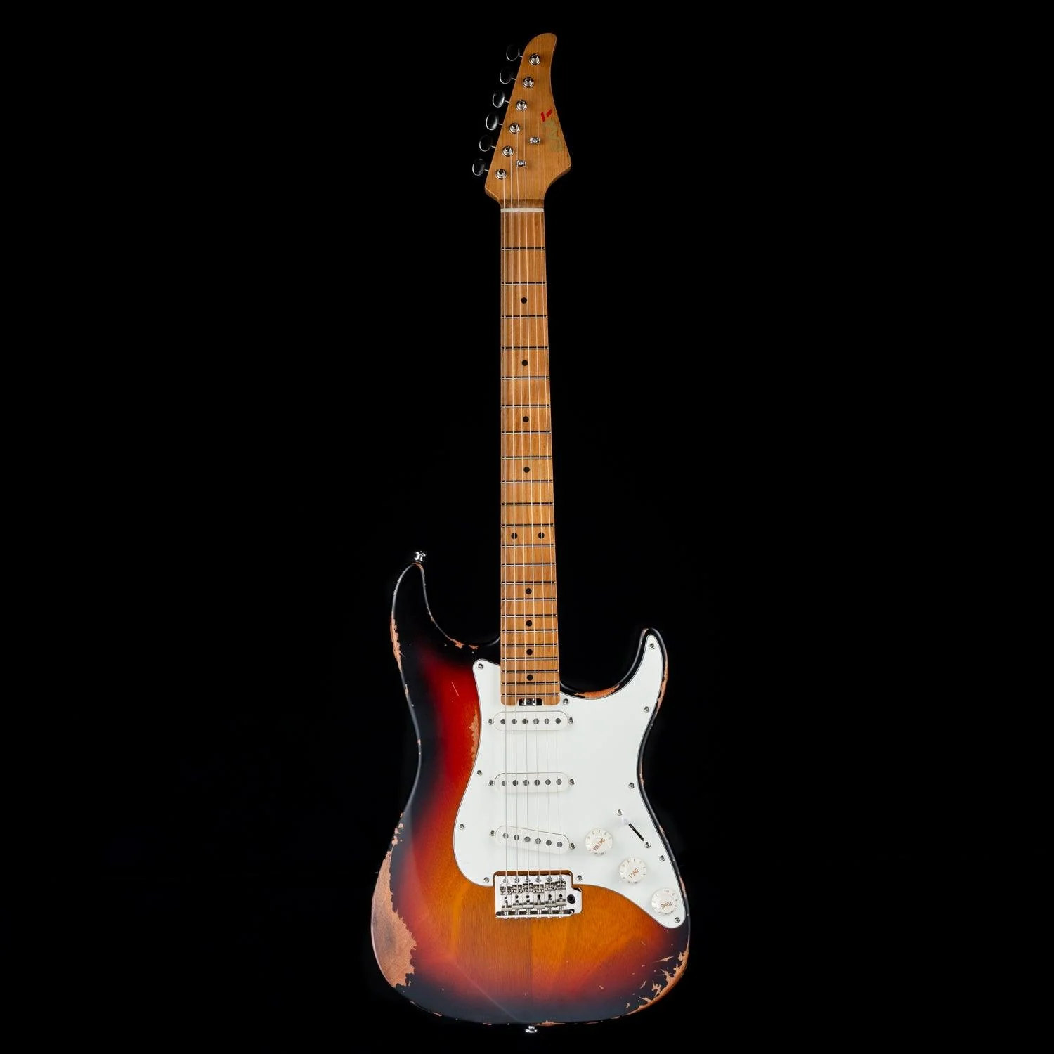 Eart Guitars, Vintage-VS60(M), 6 String Solid-Body Guitar-Full Size Relic Finish 6-Point Synchronized Tremolo Bridge Electric Guitar - Image 14