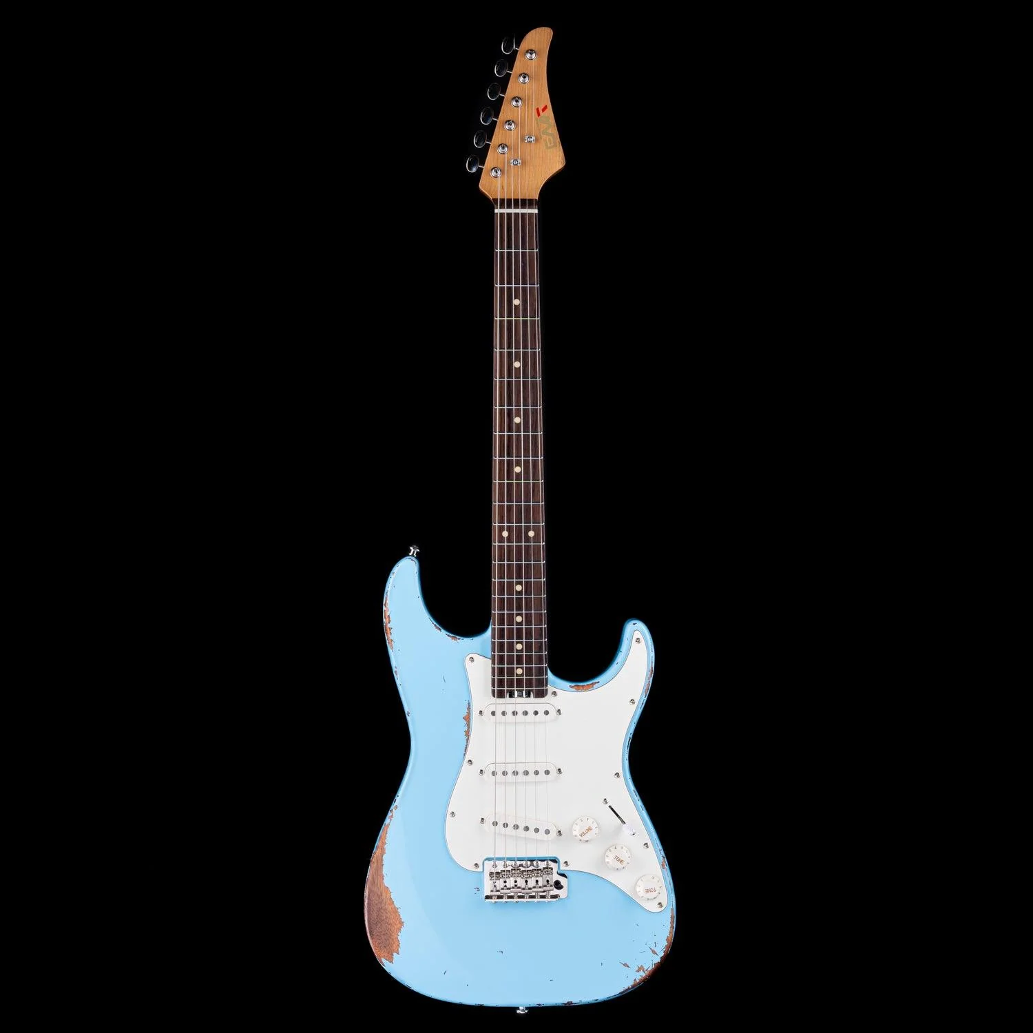 Eart Guitars, Vintage-VS60(M), 6 String Solid-Body Guitar-Full Size Relic Finish 6-Point Synchronized Tremolo Bridge Electric Guitar - Image 7