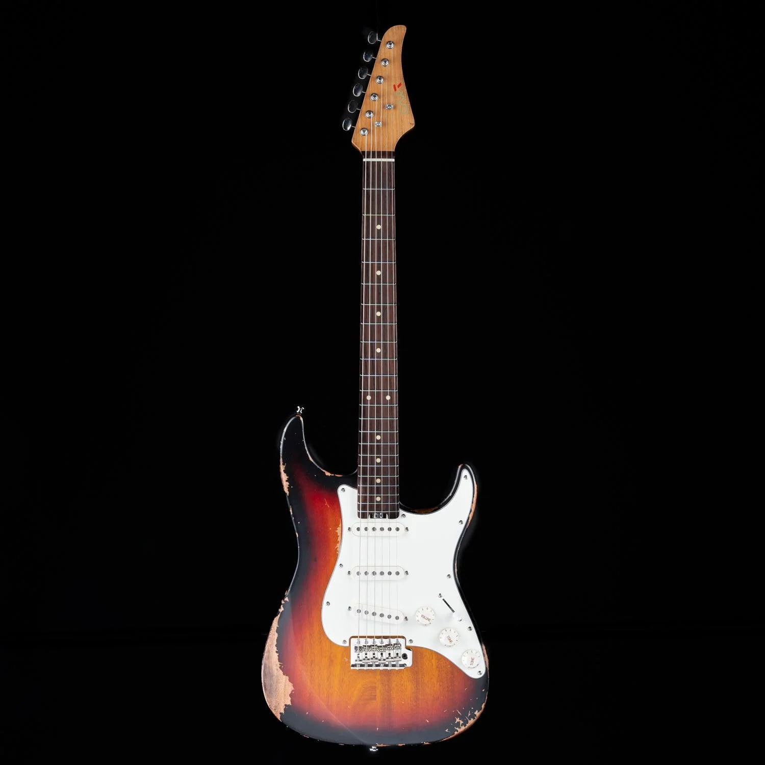 Eart Guitars, Vintage-VS60(M), 6 String Solid-Body Guitar-Full Size Relic Finish 6-Point Synchronized Tremolo Bridge Electric Guitar - Image 8