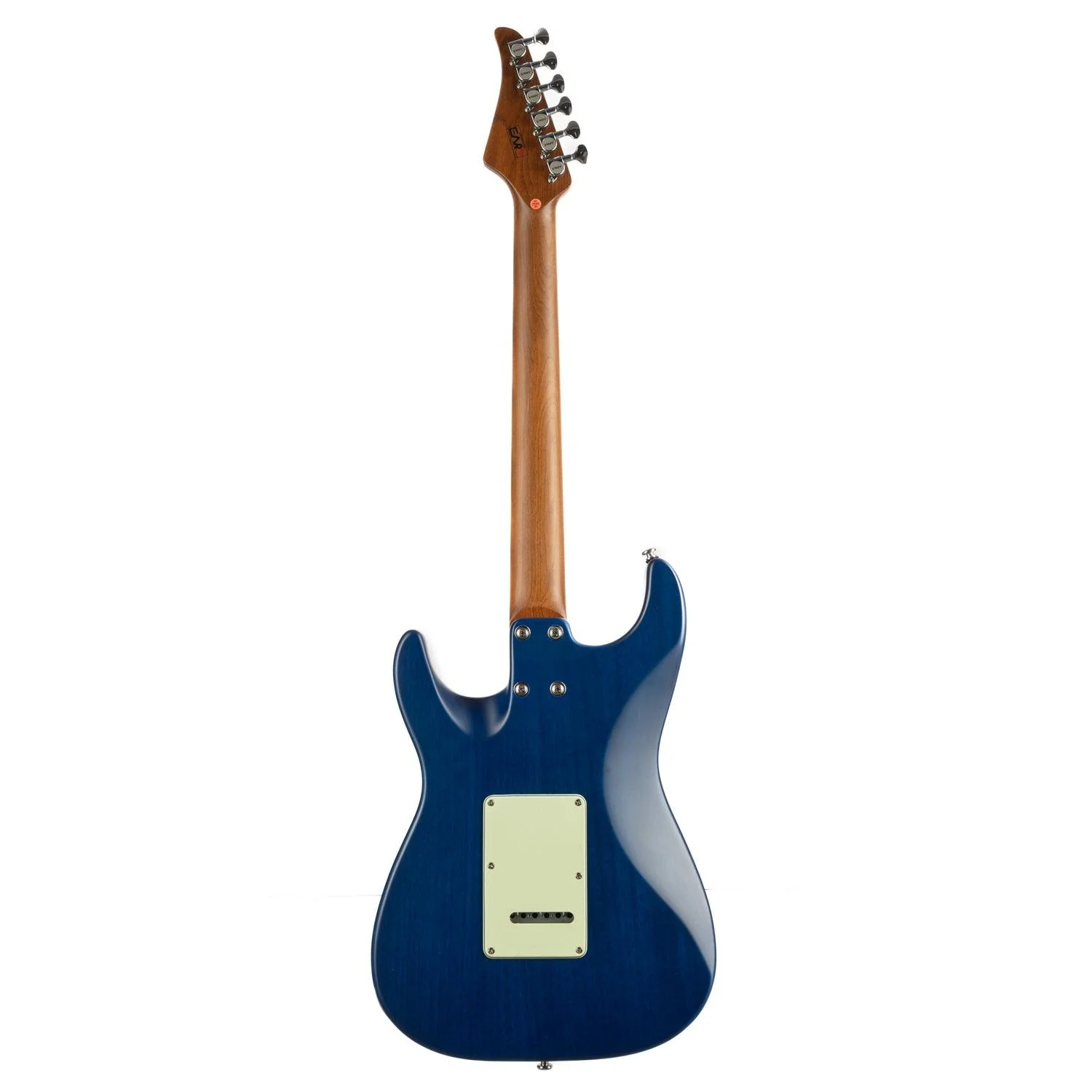 Eart Guitars, YMX-SG3, Roasted Bookmatch Mahogany Body SSS Vintage Style Electric Guitar, Blue - Image 2