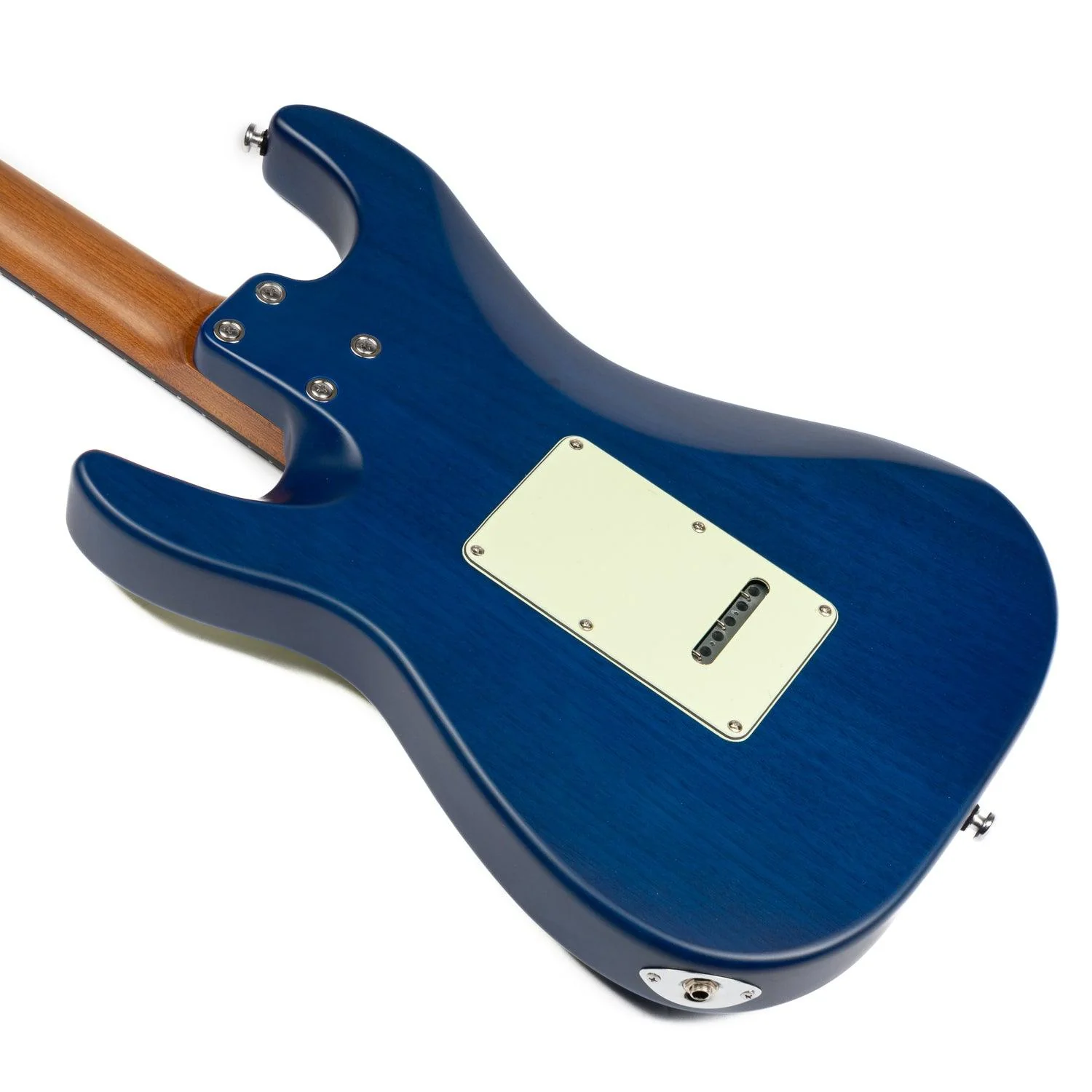 Eart Guitars, YMX-SG3, Roasted Bookmatch Mahogany Body SSS Vintage Style Electric Guitar, Blue - Image 7