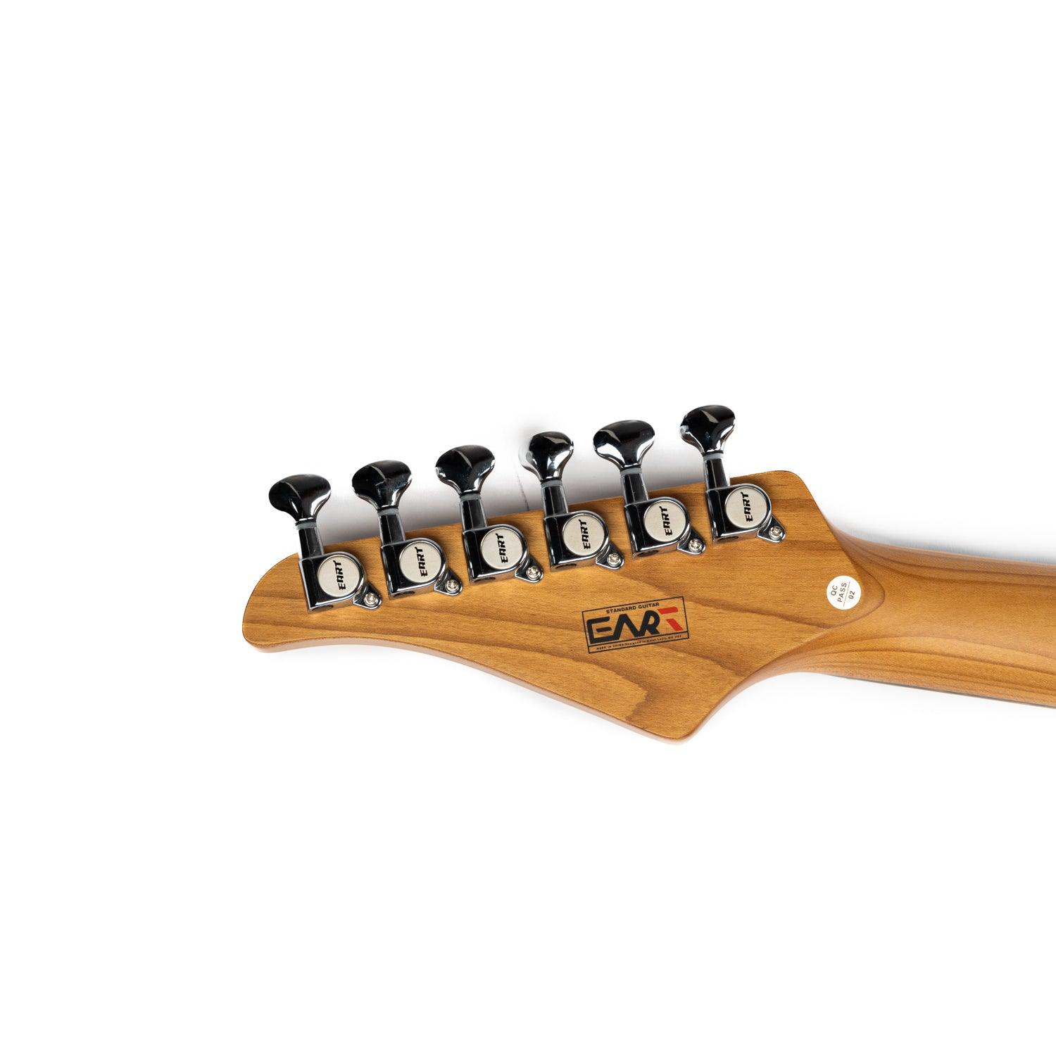 Eart Guitars, YMX-SG3, SSS Ceramic Single Coil Pickups Vintage Style Electric Guitar, Brown Sunburst - Image 4