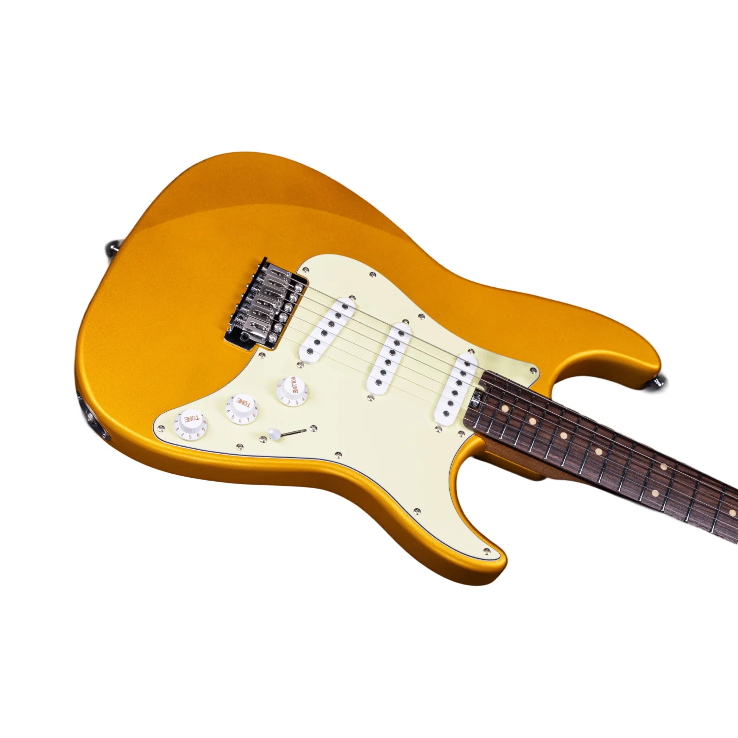 Eart Guitars, YMX-SG3, SSSVintage Style Electric Guitar, Gold - Image 5