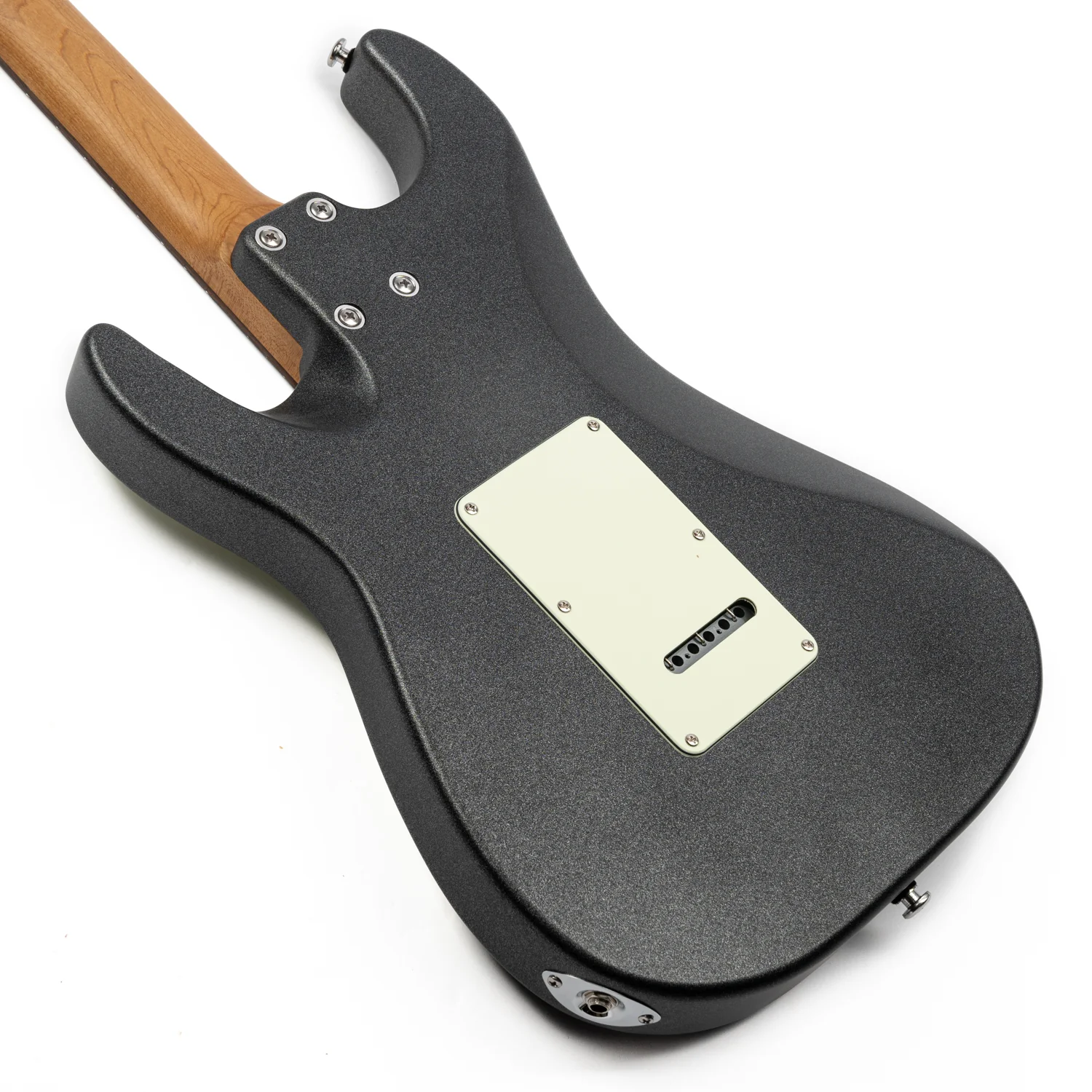 Eart Guitars, YMX-SG3, SSS Ceramic Single Coil Pickups Vintage Style Electric Guitar, Metal Black - Image 7