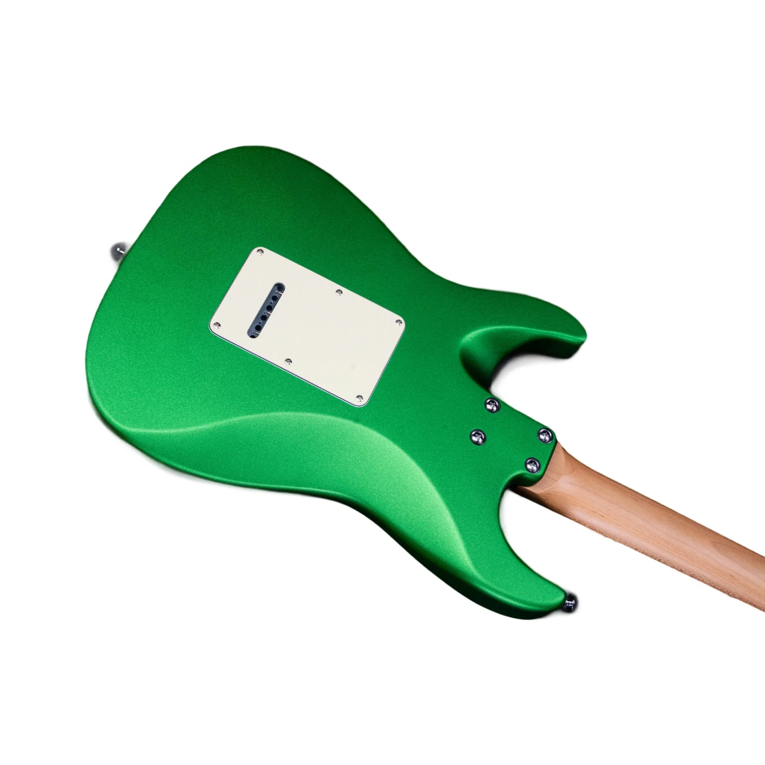 Eart Guitars, YMX-SG3, SSS Roasted Book-match Mahogany Body Vintage Style Electric Guitar, Pearl Green - Image 4