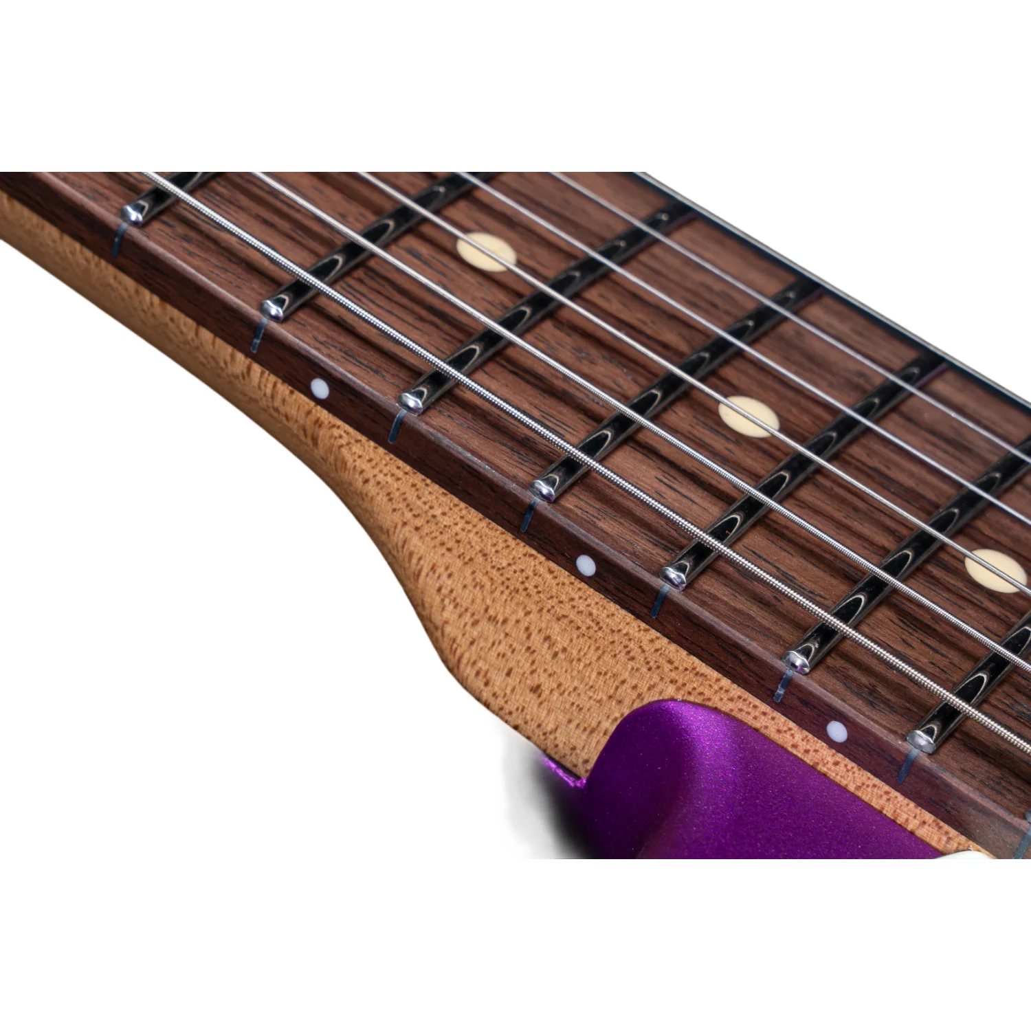 Eart Guitars, YMX-SG3, SSS Roasted Book-match Mahogany Body Vintage Style Electric Guitar, Pearl Purple - Image 3