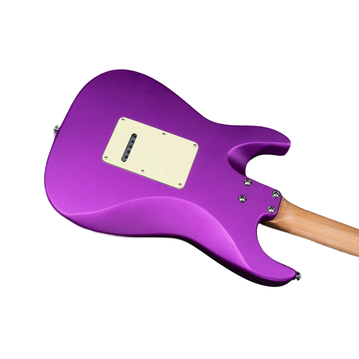 Eart Guitars, YMX-SG3, SSS Roasted Book-match Mahogany Body Vintage Style Electric Guitar, Pearl Purple - Image 4