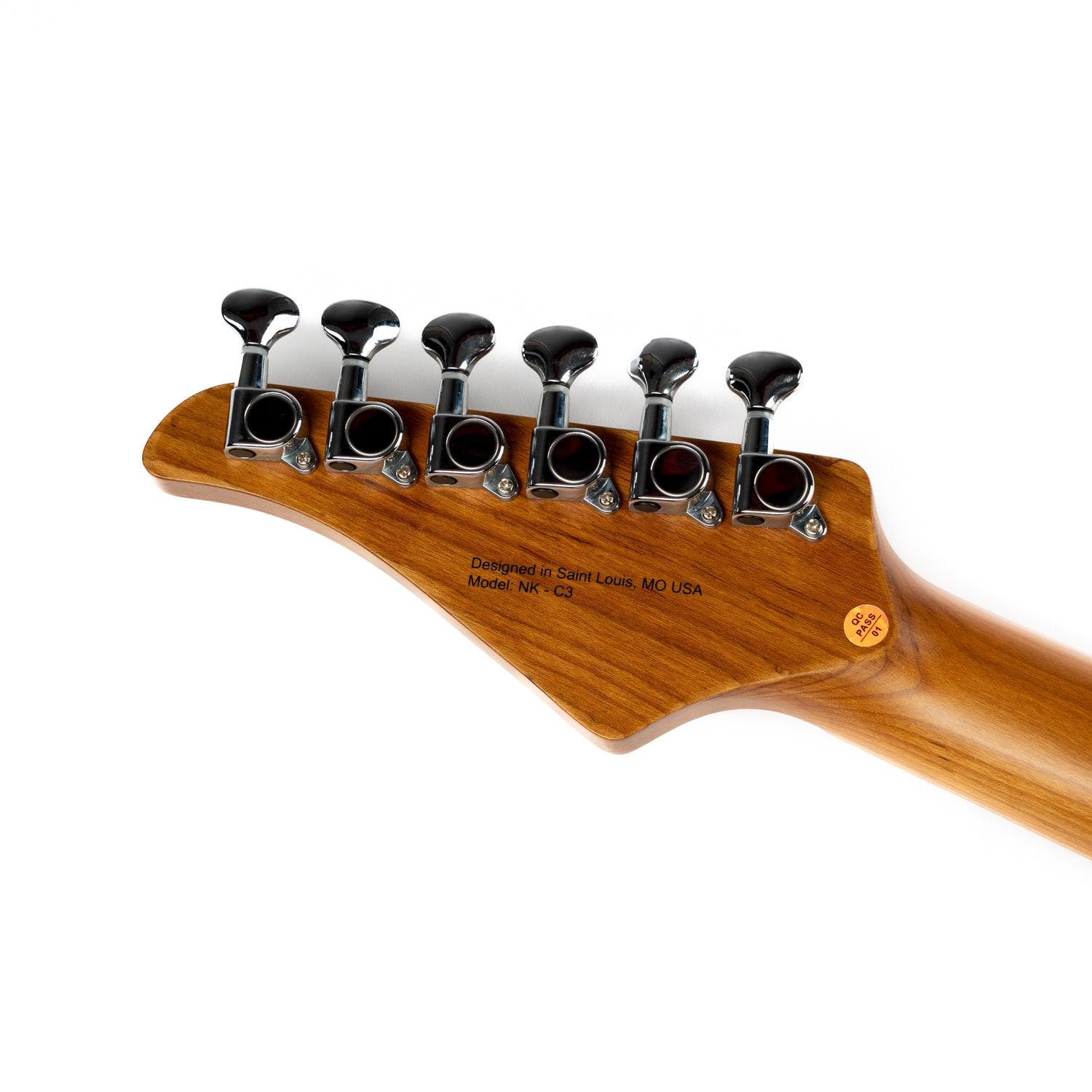 Eart Guitars, NK-C3N, 5-Way Switch,1 Tone,1 Volume SSH Pickups Tremolo Bridge Electric Guitar, Blue - Image 4