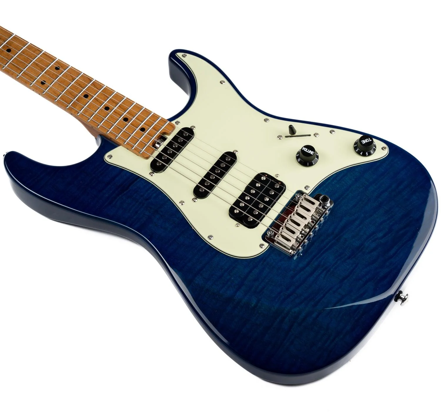 Eart Guitars, NK-C3N, 5-Way Switch,1 Tone,1 Volume SSH Pickups Tremolo Bridge Electric Guitar, Blue - Image 6