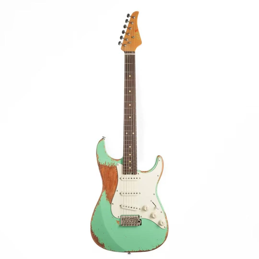 EART Guitars, Vintage-VS60H(M), Satin Heavy Relic Finish 6-Point Synchronized Tremolo Bridge Electric Guitar - Image 9